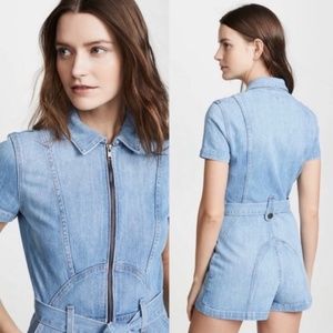 AO.LA by ALICE + OLIVIA JEANS Denim Jumpsuit Romper
